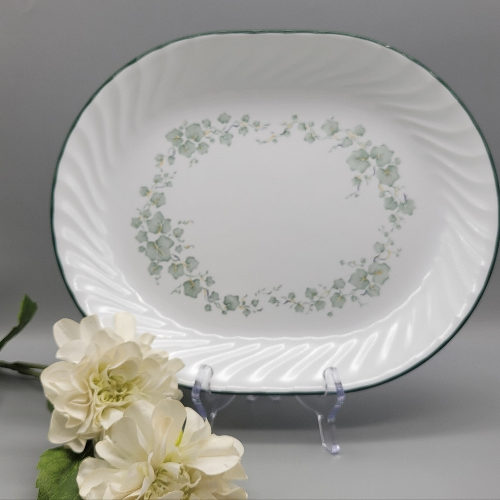 Vintage Corning Ware Callaway Oval Platter - Corelle Callaway Ivy Serving